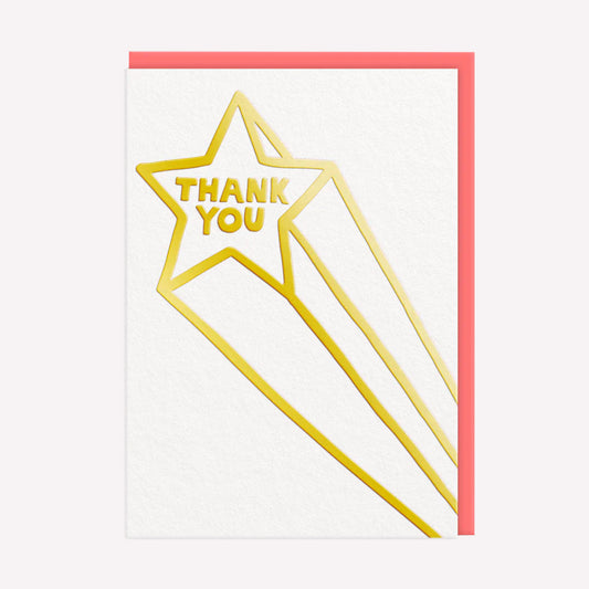 Thank You Shooting Star Greetings Card