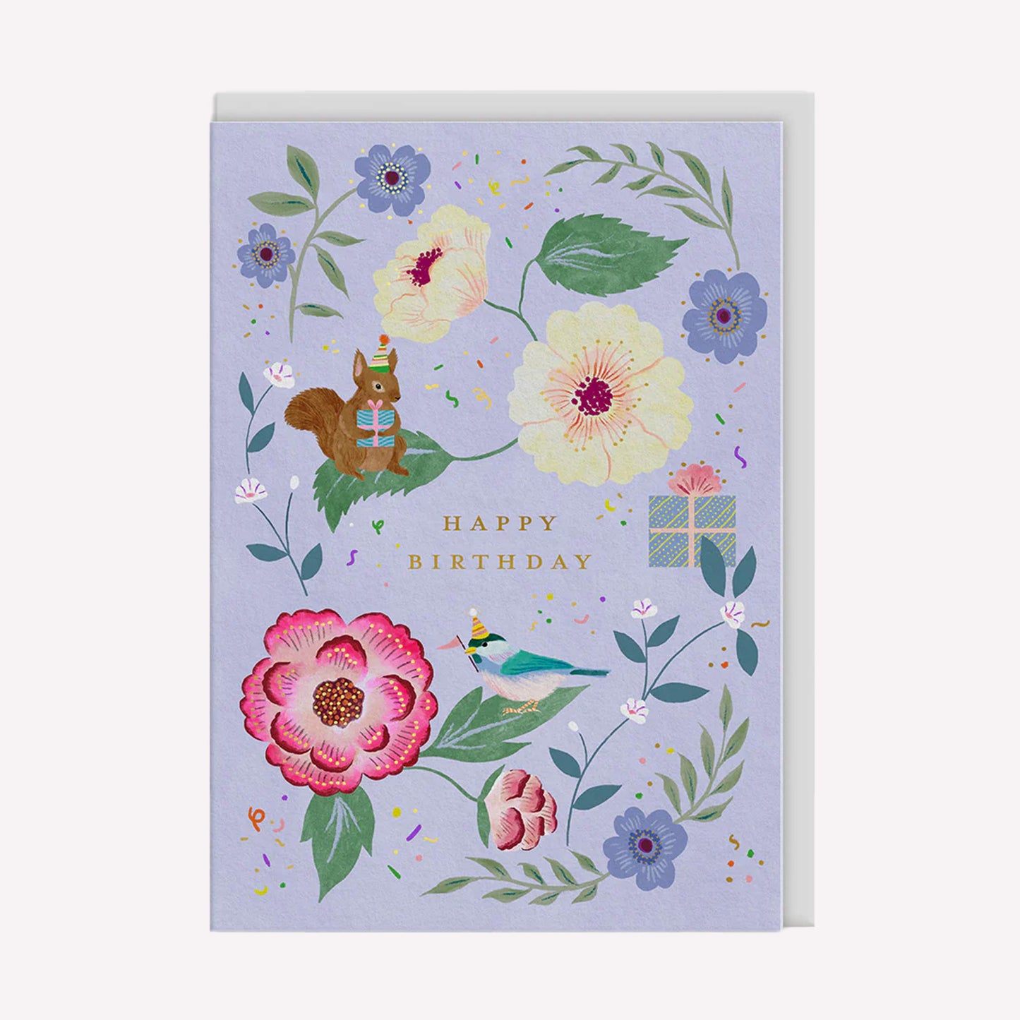 Happy Birthday Squirrel Party Animals Greetings Card
