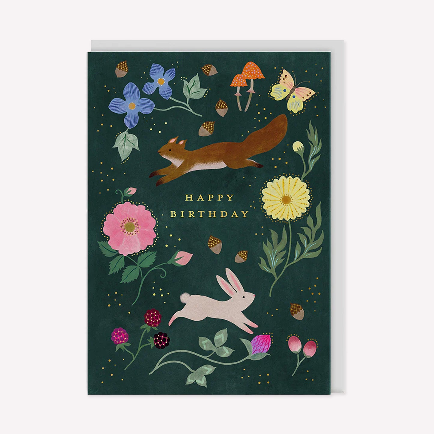 Happy Birthday Woodland Animals Greetings Card