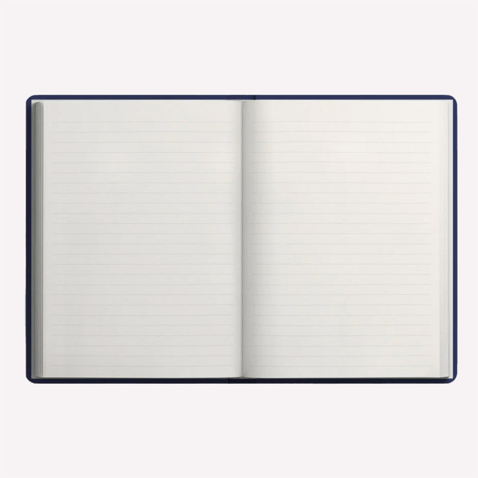 Open hardback Ohh Deer Kaleido notebook with subtle lined pages. 