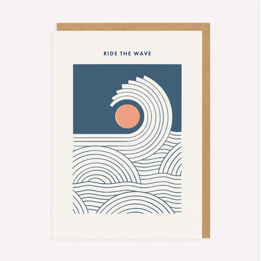 Ride The Wave Greetings Card