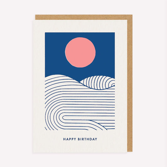 Happy Birthday Sun and Sea Greetings Card