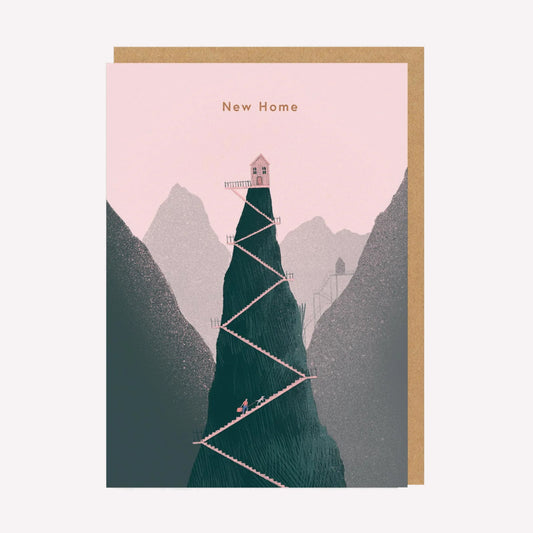New Home Mountain Greetings Card