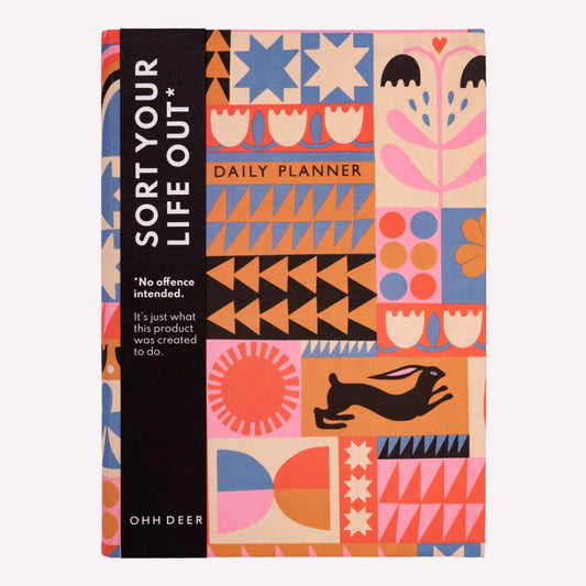 Ohh Deer Abstract Patchwork Undated Daily Planner