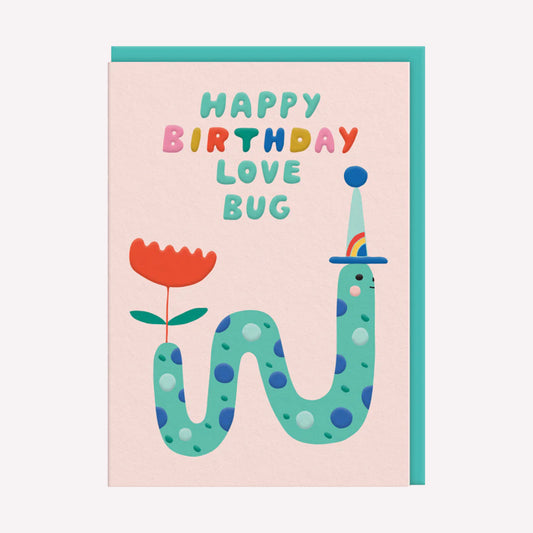 Happy Birthday Love Bug Greetings Card