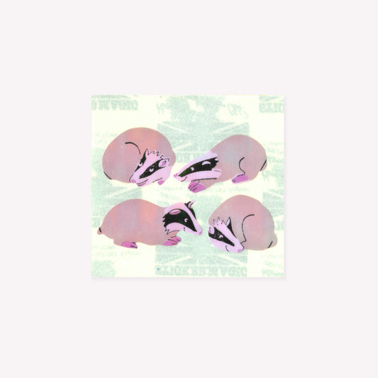 Stickermagic Pearlie Badgers Mini Sticker Sheet