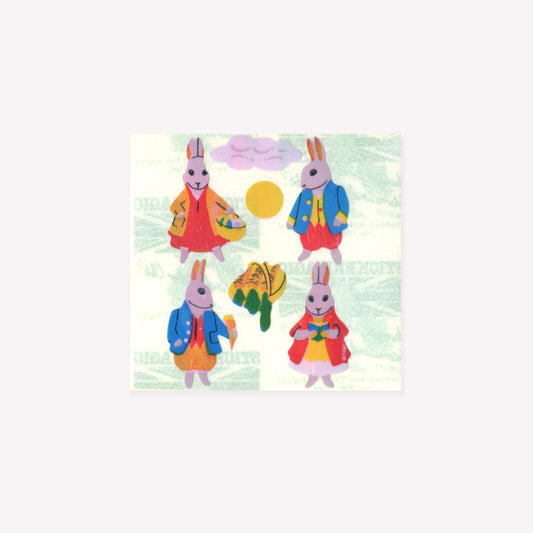 Stickermagic Pearlie Country Rabbits Mini Sticker Sheet