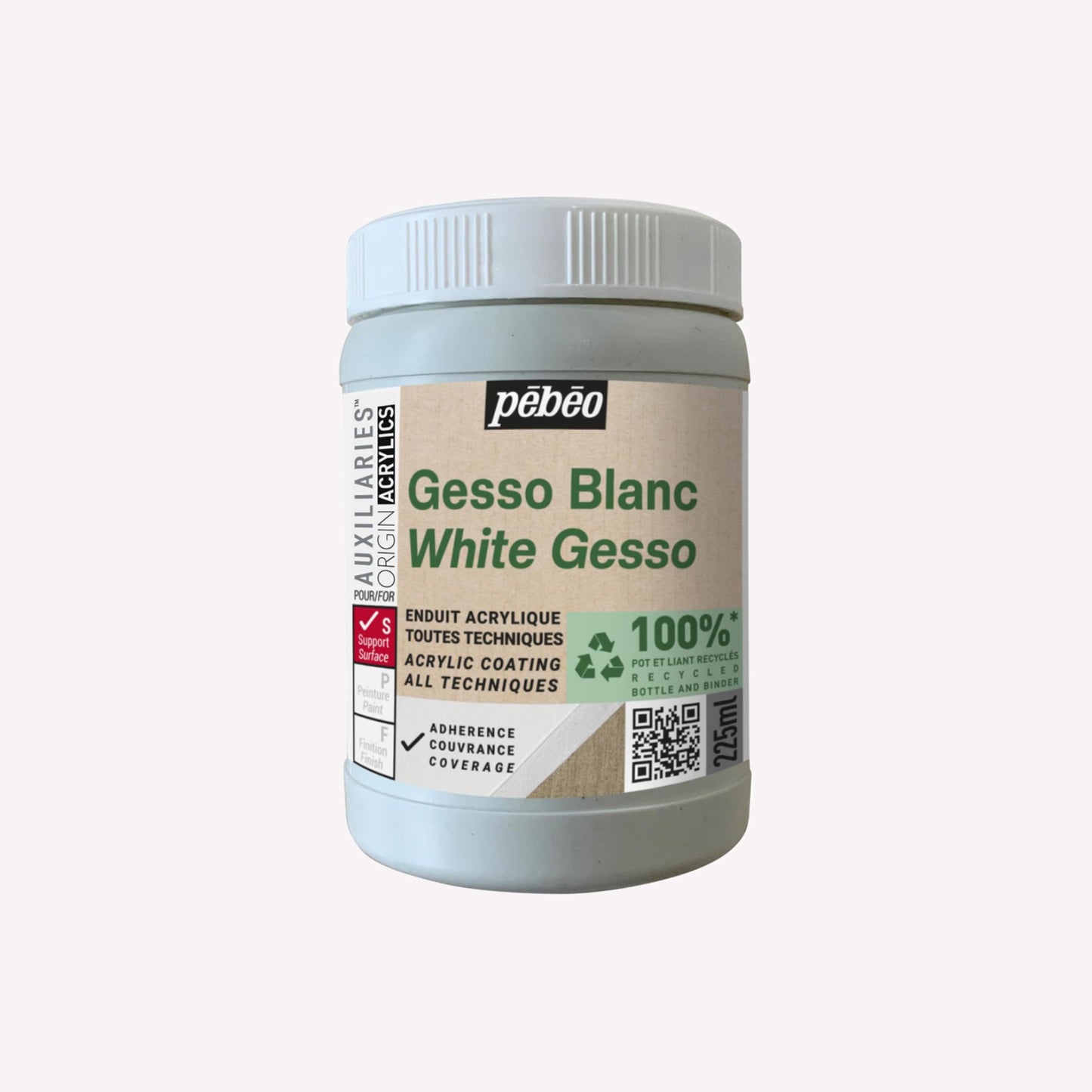 Pebeo Studio Green White Acrylic Gesso Primer 225ml