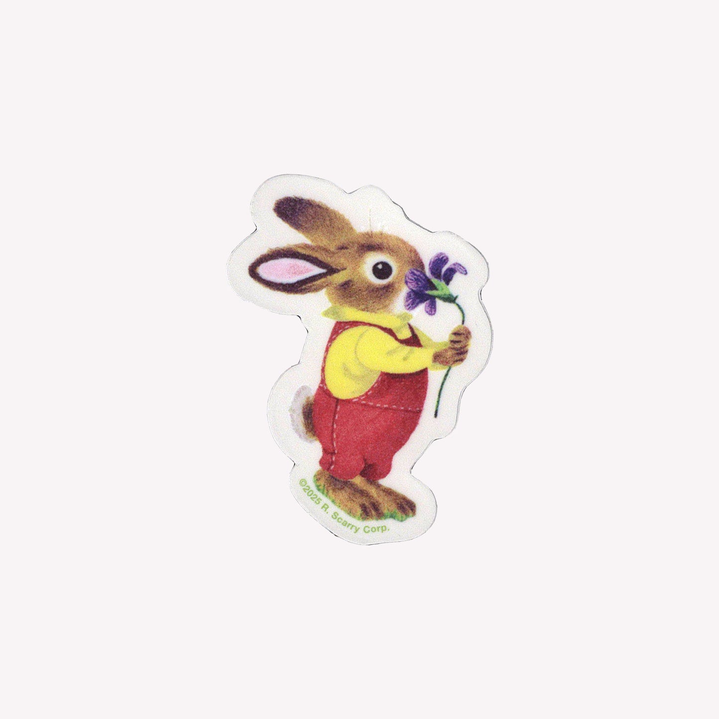 3P4 x Richard Scarry Bunny Flower Sticker