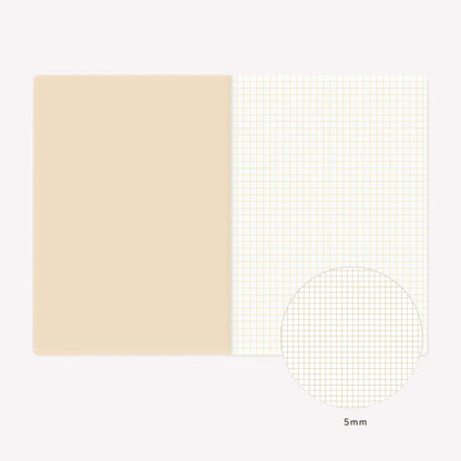 Ryu-ryu A5 Fluffy Cat Softcover Grid Notebook