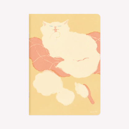 Ryu-ryu A5 Fluffy Cat Softcover Grid Notebook