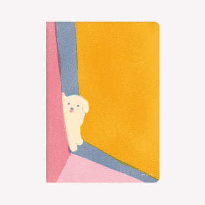 Ryu-ryu A5 Welcome Dog Softcover Grid Notebook