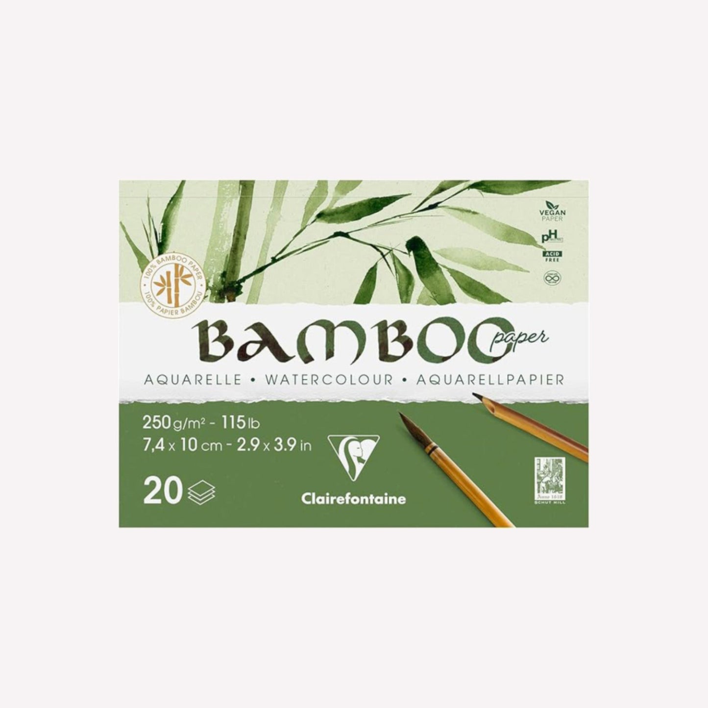 Clairefontaine A6 Bamboo Watercolour Paper Pad
