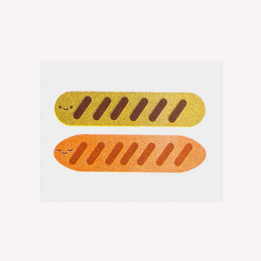 Baguette Bread Mini Greetings Card