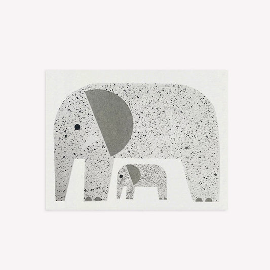 Elephants Mini Greetings Card