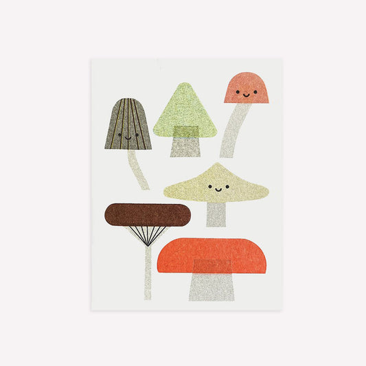 Mushrooms Mini Greetings Card