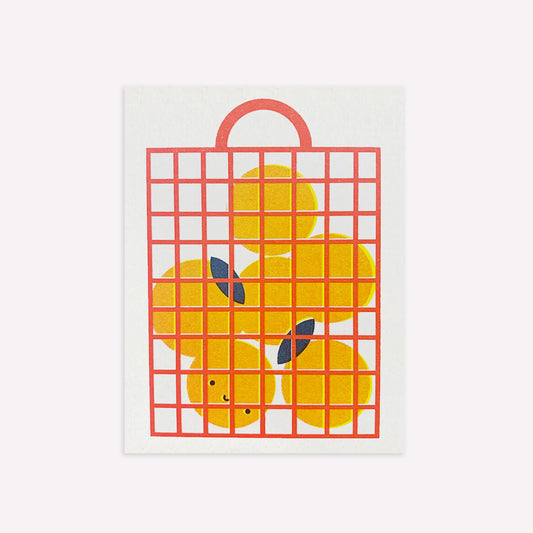Seville Orange Bag Mini Greetings Card