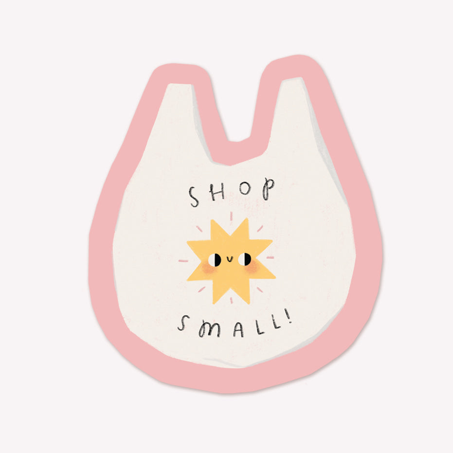 Shop Small Sticker Shop Small Bag Illustrated Sticker ~ Salt Art Supply