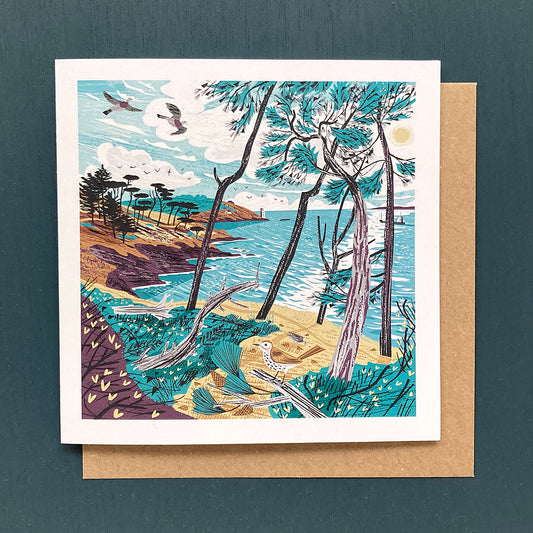 St Anthony Pines Cornwall Greetings Card