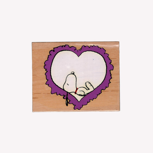 Stampermagic Snoopy & Heart Rubber Stamp