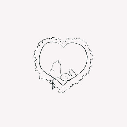 Stampermagic Snoopy & Heart Rubber Stamp