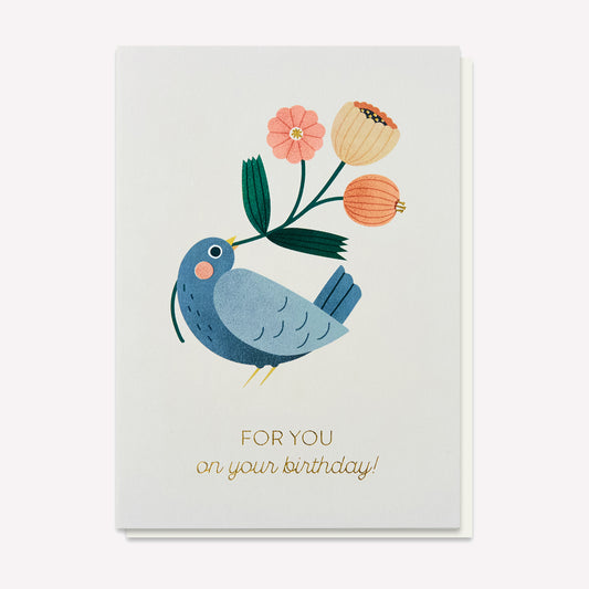 For You On Your Birthday Bird Greetings Card