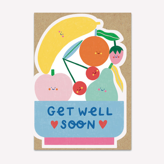 Get Well Soon Die-cut Greetings Card