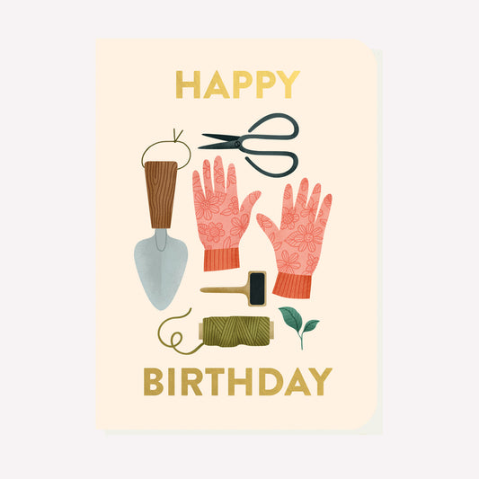 Happy Birthday Gardener Seed-Stick Greetings Card