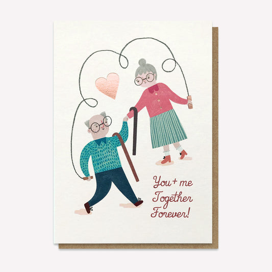 You + Me Together Forever Greetings Card