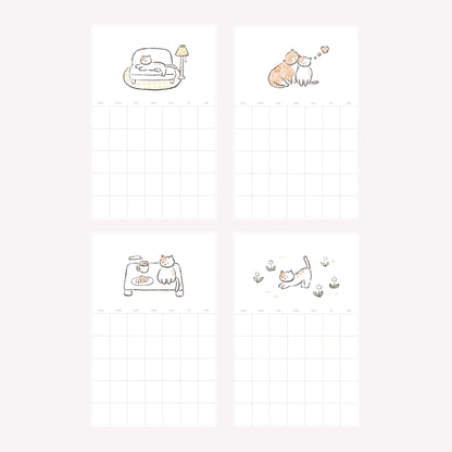 Suatelier Monthly Plan Calendar Cat Stickers