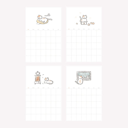 Suatelier Monthly Plan Calendar Cat Stickers