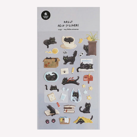 Suatelier Black Cat My Little Universe Sticker Sheet