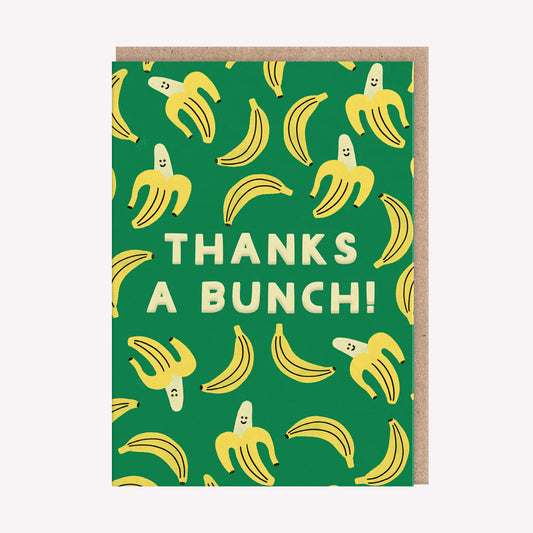 Thanks A Bunch Bananas Greetings Card