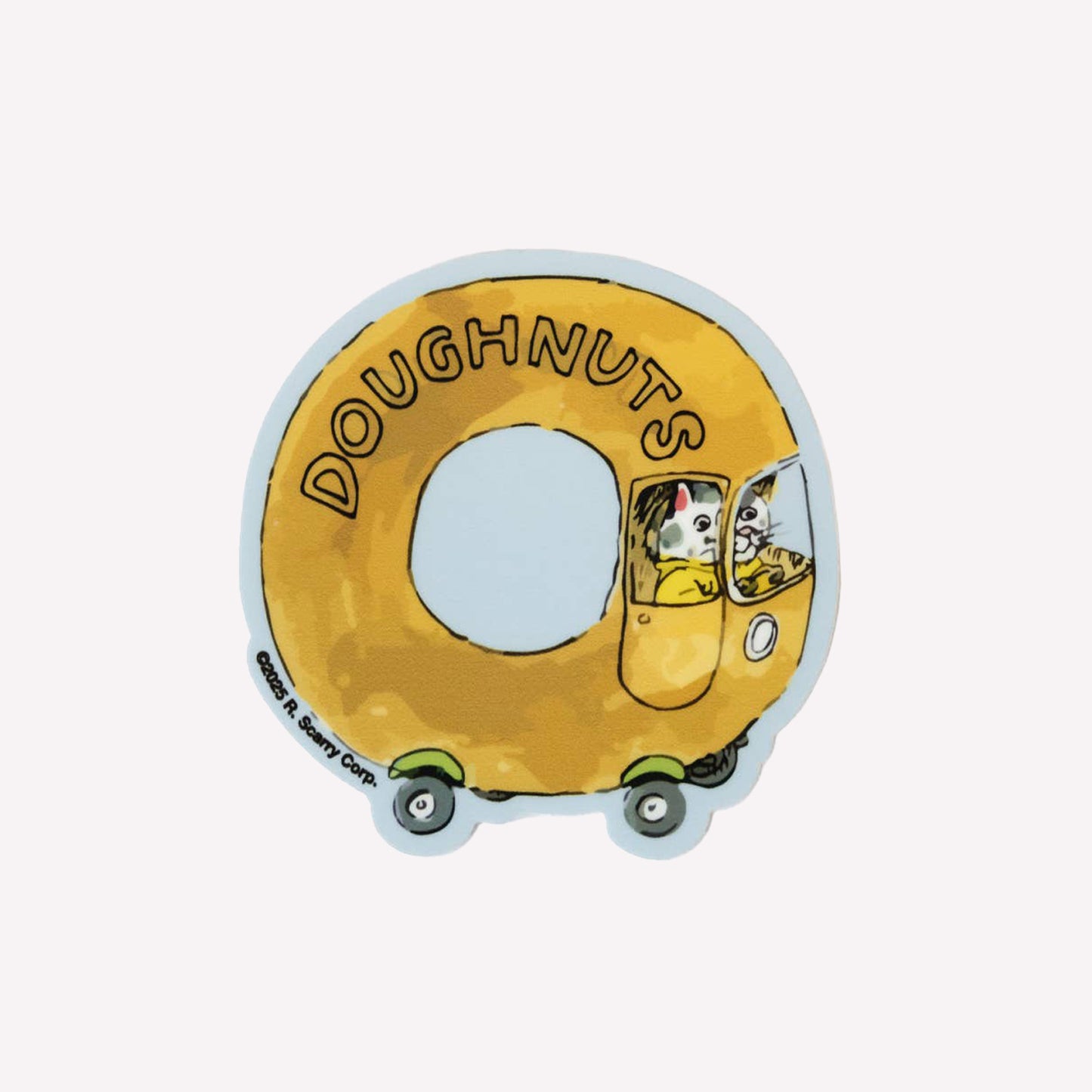 3P4 x Richard Scarry Doughnut Car Sticker