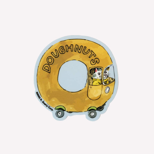 3P4 x Richard Scarry Doughnut Car Sticker