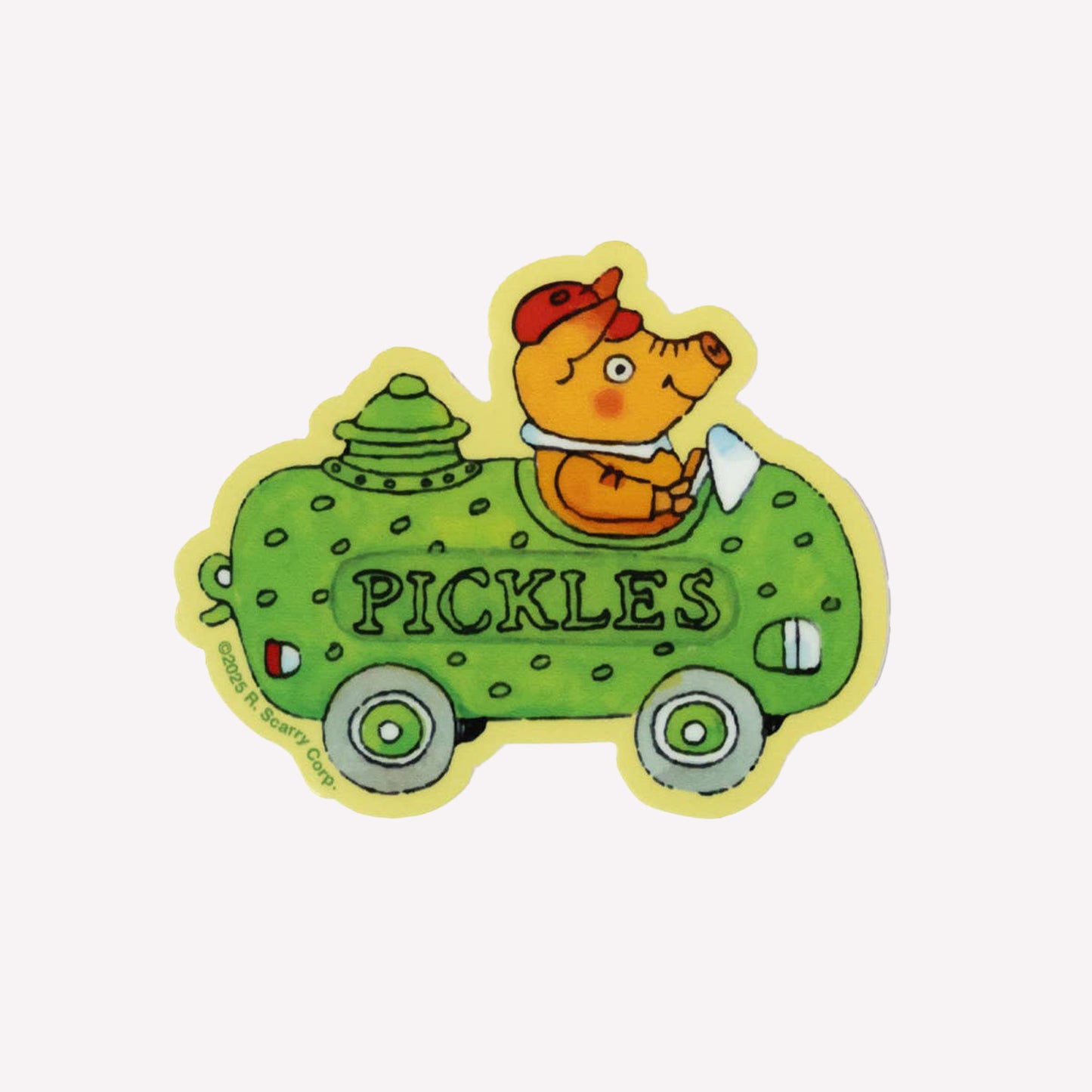 3P4 x Richard Scarry Pickle Car Sticker