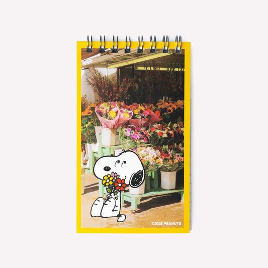 3P4 x Peanuts Snoopy Flower Bouquet Mini Notebook
