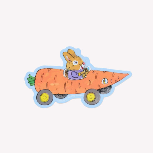 3P4 x Richard Scarry Bunny Carrot Car Sticker