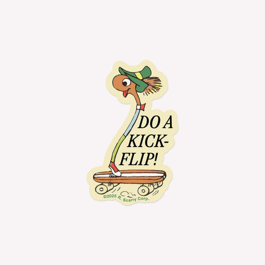 3P4 x Richard Scarry Lowly Worm Kickflip Sticker