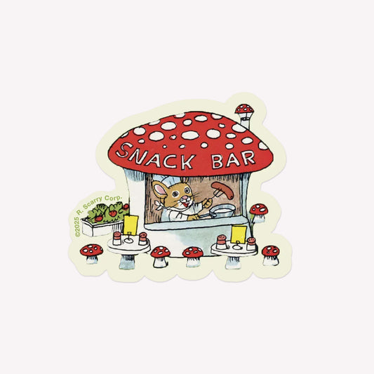 3P4 x Richard Scarry Mushroom Snack Bar Sticker