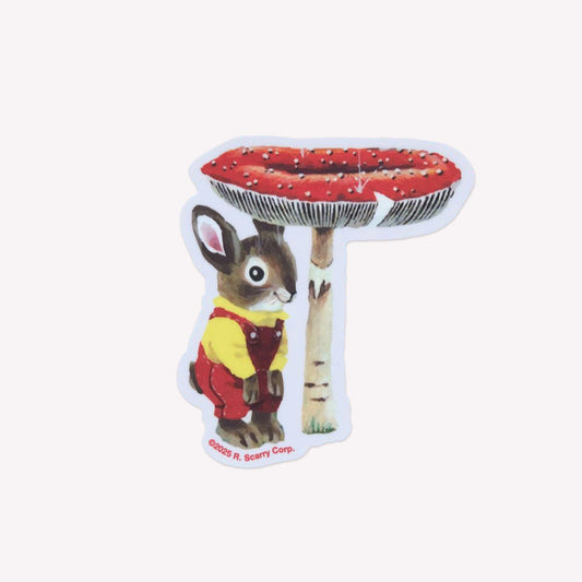 3P4 x Richard Scarry Bunny Mushroom Sticker