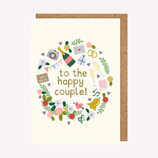 To The Happy Couple Greetings Card