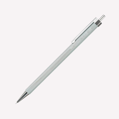 Tombow kimonogatari wooden barrel 0.5mm mechanical pencil in nemophila blue with a sturdy metal clip. 