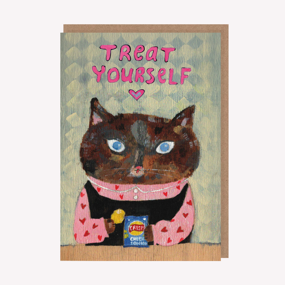 Treat Yourself Cat Greetings Card