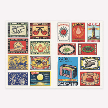 Vintage Matchboxes Mini Sticker Book