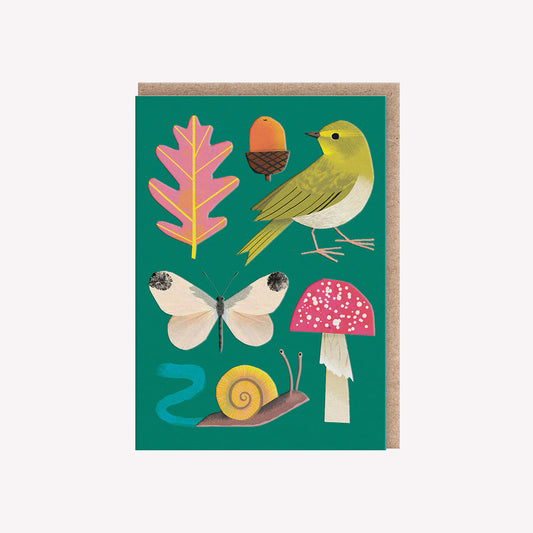 Woodland Creatures Mini Greetings Card