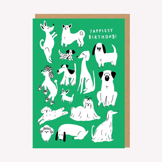 Yappy Birthday Dogs Greetings Card