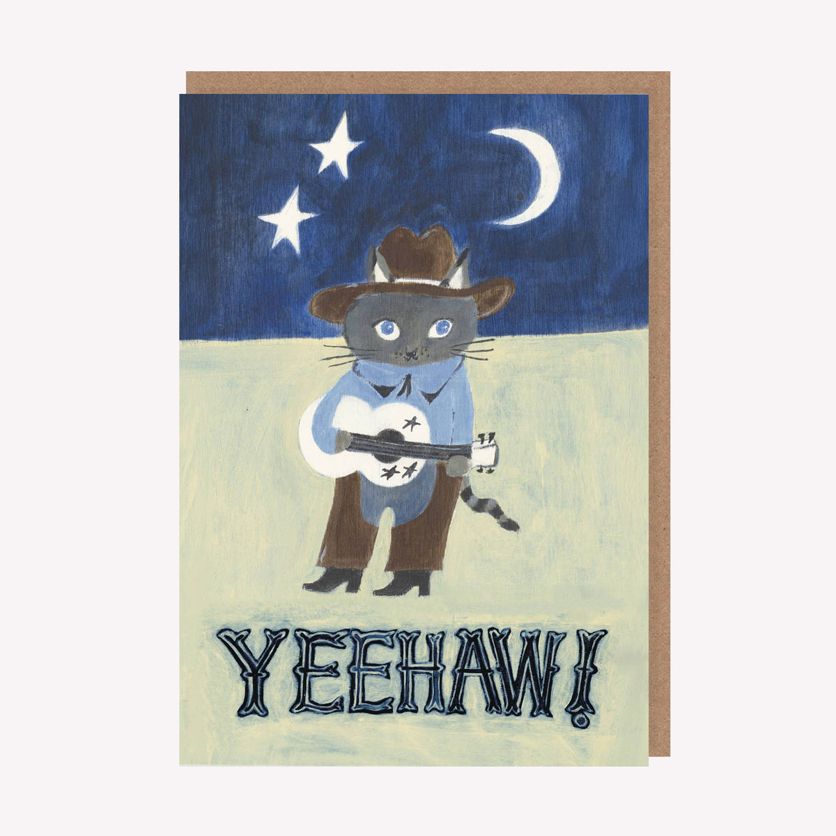 Yeehaw! Cowboy Cat Greetings Card