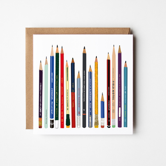 Pencils Greetings Card